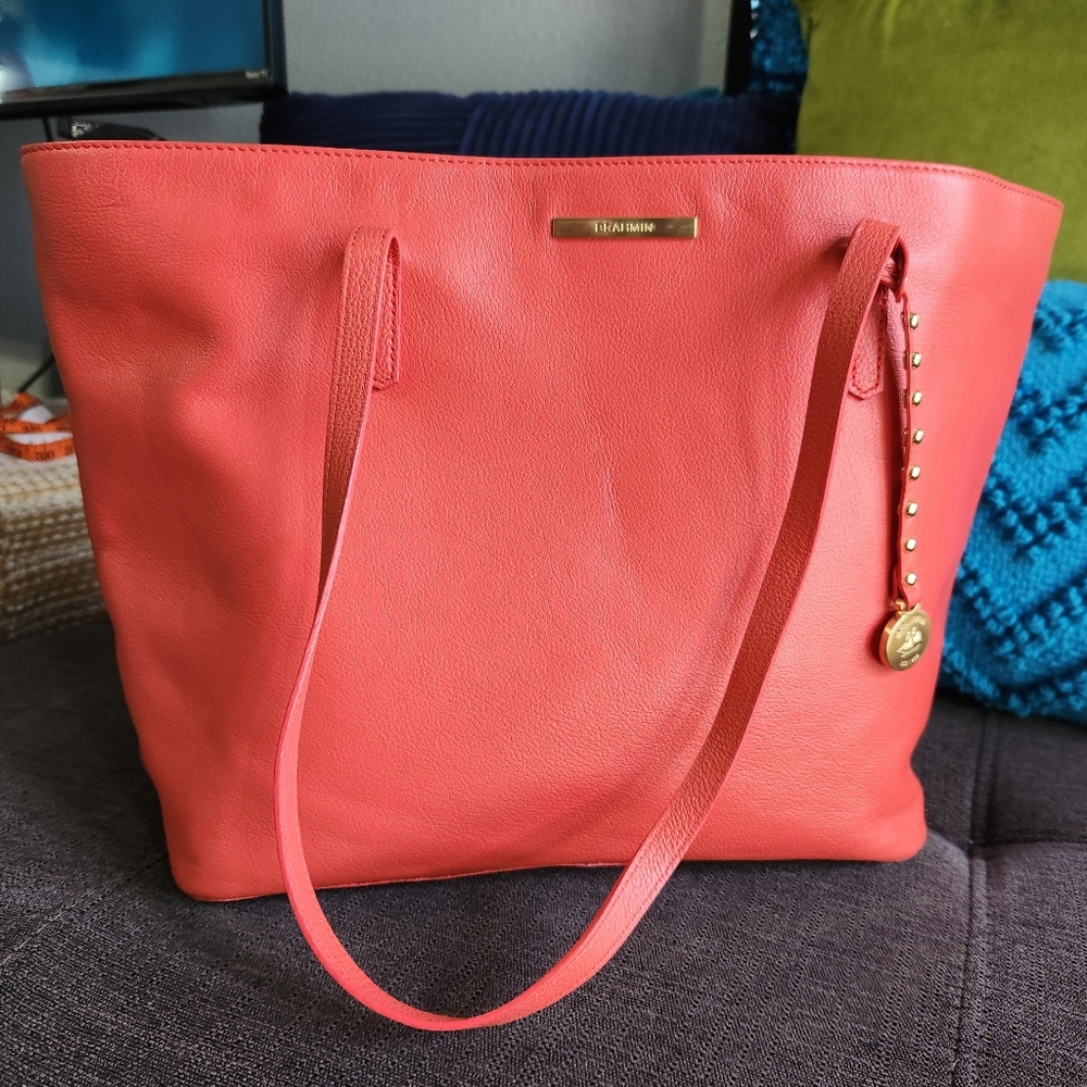 Brahmin Coral Smooth Leather Tote